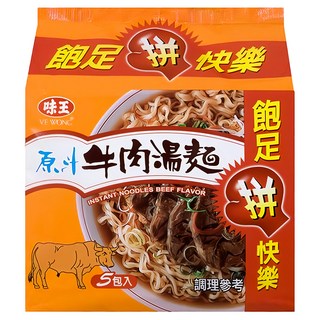 味王 原汁牛肉湯麵 82g, 5包