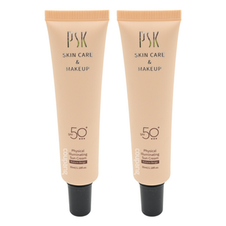 PSK 深海美肌專家 純物理全能潤色隔離霜 SPF50+ ★★★, 海洋友善, 無酒精, 無香料, 敏感肌適用, Nature Beige, 2件