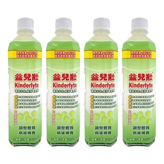 惠幼 益兒壯 電解質 電解水飲品 蘋果口味, 500ml, 4瓶