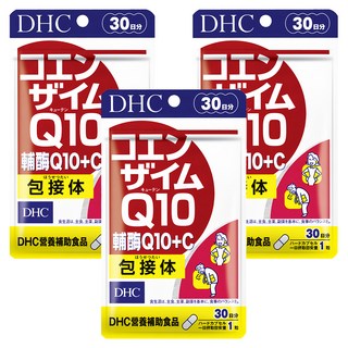 DHC 輔酶Q10+C膠囊食品 含維生素C 促進代謝 養顏美容, 30顆, 209mg, 3包