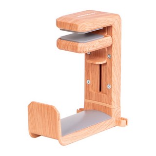 peripower 桌邊夾式頭戴型耳機架, 木紋, 1個