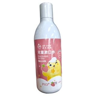 oh care 歐克威爾 兒童漱口水 草莓, 350ml, 1瓶