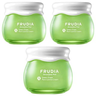 FRUDIA 有拭無孔 青葡萄毛孔調理輕凝霜, 含81%青葡萄冷壓萃取, 改善毛孔粗大, 55g, 3罐