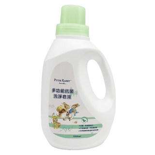 PETER RABBIT 比得兔 多功能抗菌洗淨皂液 抗菌、除臭雙效合一 不含螢光劑、不含漂白劑 天然植物萃取溫和洗淨, 1L, 1瓶