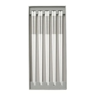 NEOFLAM 台灣原廠公司貨 FIKA系列 陶瓷筷, 筷子5雙, 白色, 1組