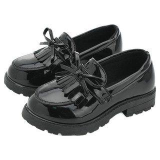 兔腳 兒童8字流蘇樂福皮鞋