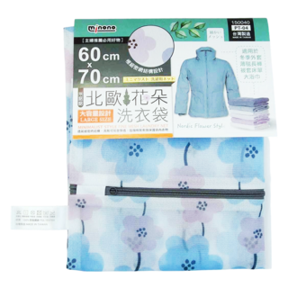 minono 米諾諾 北歐花朵洗衣袋 60 x 70cm, 北歐花朵, 1個