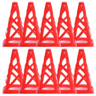 足球彩色角錐 10入, 紅色, 1組
