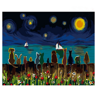 ArtLife 藝術生活 數字油畫DIY 89998 50 x 40cm 月夜, 1個