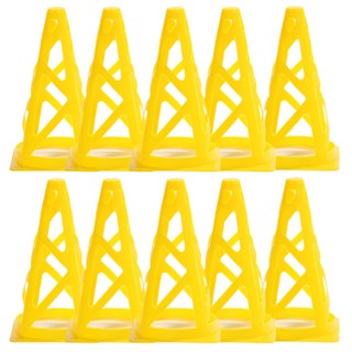 足球彩色角錐 10入, 黃色, 1組