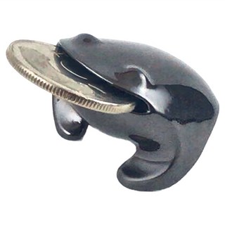 LUCKY TOAD 招財揪吉 揪吉五十 鋯, 亮黑鎳, 35 x 31 x 24mm