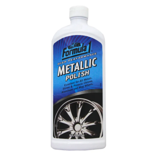 FORMULA 1 METALLIC POLISH 金屬拋光劑，適用於所有金屬，使鉻、鋁和鎂輪等閃耀並受到保護, 473ml, 1罐
