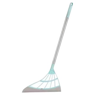 蘿林嚴選 乾濕兩用 不沾毛髮可刮水掃把, TPR軟刮頭 輕便易操作, 綠色, 1支