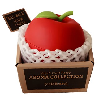 沐慕家居 水果造型室內香氛膏, 清新水果香調, PP材質, 蘋果香味, 160g, 1個