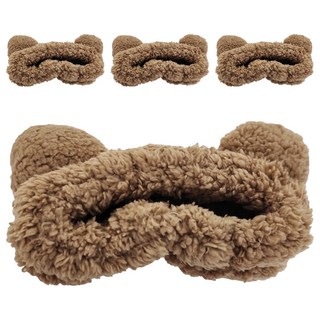 KOUJI叩吉好物 小熊洗臉髮帶 S05髮帶2入組, 卡其色, 4個