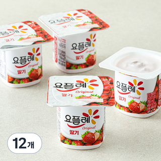 요플레 오리지널 딸기, 85g, 12개