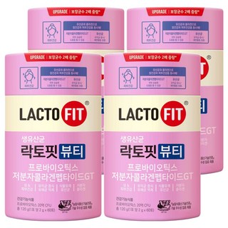 Chong Kun Dang 鍾根堂 LACTO-FIT 益生菌隨身包 Beauty版 60條入, 120g, 4罐