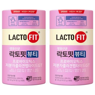 Chong Kun Dang 鍾根堂 LACTO-FIT 益生菌隨身包 Beauty版 60條入, 120g, 2罐
