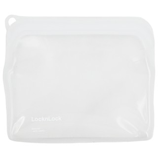 LocknLock 樂扣樂扣 N次矽膠密封袋 好壓自黏款 470ml, 白色, 1個