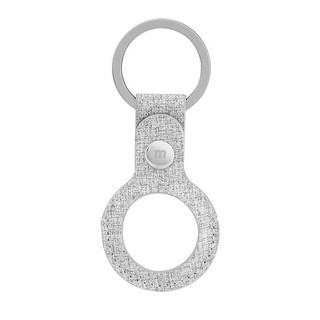 MOMAX Ring Case AirTag 專用保護套 SR26 PU + 金屬零件 92 x 42 x 5mm 10.7g, 淺灰色, 1個