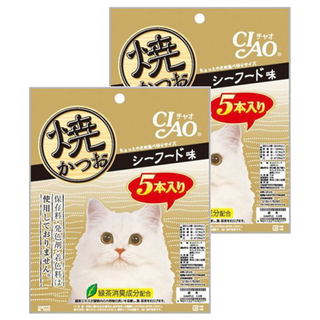 INABA CIAO 啾嚕 宗田鰹燒魚柳條, 海鮮高湯, 100g, 2袋