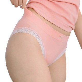 CHEAUCHI 巧奇 冰空SPA無縫內褲，抗菌，彈力貼身，柔軟舒適, M, 橙花粉