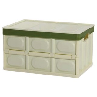 小麥購物 可折疊家居雜物收納箱 L2375 56L, 1個, 抹茶綠