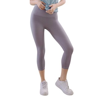 CHEAUCHI 巧奇 智能呼吸褲 7分褲 運動瑜珈褲 Free Size 尼龍61% 尼龍31% 彈性纖維8%, F, 銀河灰