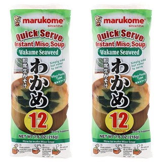 마루코메 즉석미소 미역 12식, 216g, 2개