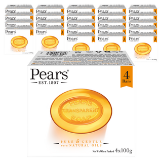 Pears 溫和甘油肥皂, 24個, 100g