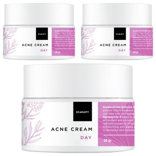 SCARLETT Whitening 柔白修護日霜 20g Acne Cream, 3罐