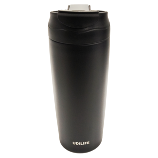 Let's cook 樂司廚品 雙飲口不鏽鋼陶瓷保溫杯 - 武士黑 600ml, 1個