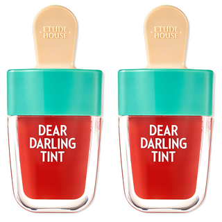 ETUDE Dear Darling水潤嫩唇釉, 西瓜紅, 4.5g, 2個