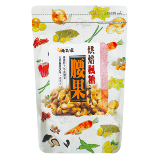 元氣家 烘焙楓糖腰果 手工楓糖調味 特大 低溫烘焙 非油炸, 200g, 1包