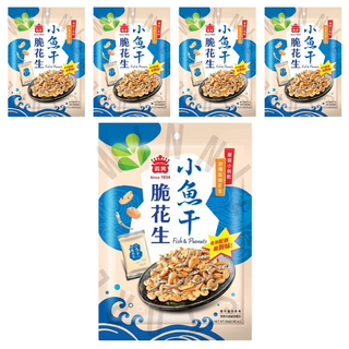 義美 小魚干脆花生, 84g, 5袋