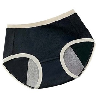 bebehome 5A石墨烯抗菌加寬加大防漏生理內褲-黑色 M 親膚透氣