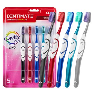크리오 덴티메이트 데일리 캐비티케어 탄력모 칫솔, 1개, 5개입