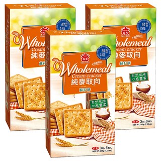 義美 純麥取向蘇打餅乾, 205g, 3盒