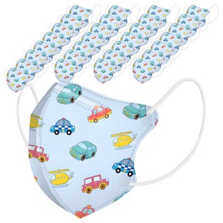 러블리앙즈 4겹 입체 프리미엄 일회용 마스크 유아용 초소형, 10개입, 6세트, E10붕붕이
