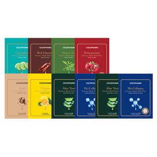 COCOPHARM 네이처바이 에센스 마스크팩 플러스 혼합 100p 세트, 1세트
