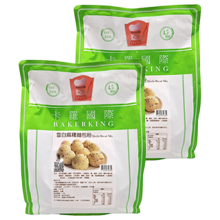 Bakerking 卡羅 雪白麻糬麵包粉 Mochi Bread Mix, 2kg, 2袋