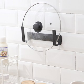 모나코올리브 모노 철제 냄비뚜껑 거치대, 블랙, 1개