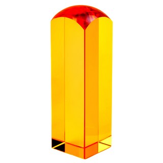 紅運當家 特優級招財開運黃水晶印章印材, 方型 1.5 x 1.5 x 6公分，附贈吉祥收納紅袋, 1個