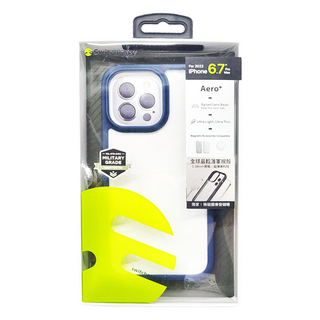 SwitchEasy 魚骨牌 Aero+ iPhone 14 Pro Max 6.7吋 極輕薄軍規防摔手機殼, 透明藍