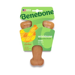 베네본 위시본 강아지 치석제거 츄잉 장난감, 치킨, 1개