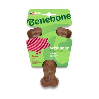 베네본 위시본 강아지 치석제거 츄잉 장난감, 베이컨, 1개