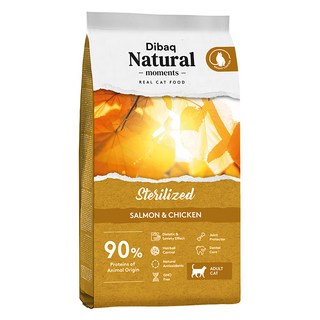 Dibaq Natural moments 自然嗑天然貓糧 低卡結紮貓配方, 鮭魚 + 雞肉, 7kg, 1袋