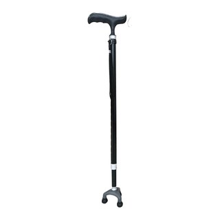 感恩使者 三腳立式旋轉伸縮手杖 鋁合金 單手杖 單手拐 ZHCN1918 70.5 x 13.7 x 8.8cm 423g, 黑色, 1支