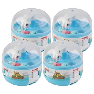 迷你抓恐龍娃娃機 兒童益智玩具 迷你夾娃娃機 恐龍玩具 兒童禮物, 藍色, 4個