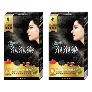Moon17 夢17 草本無PPD泡泡染 榛果黑, 添加草本精華新配方, 灰/白髮專用, 2盒
